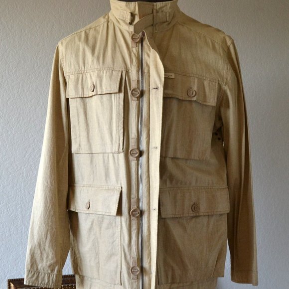 TOMMY HILFIGHER MEN'S CARGO SAFARI OUTERWEAR- SIZE LARGE - Picture 4 of 14